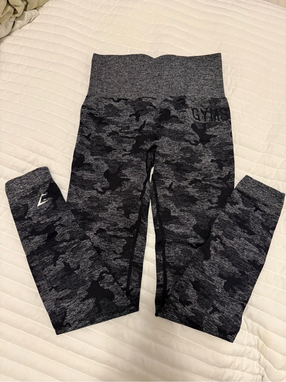 Gymshark Charcoal Gray Camo High-Waist Leggings